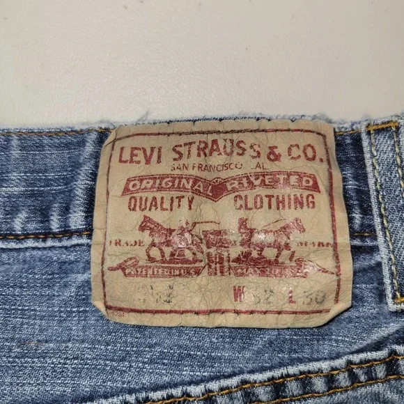 Levi Strauss & Co Mens Relaxed Straight Blue Denim Jeans‎ W32 L30 - Picture 4 of 5